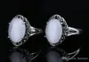 Ringen voor vrouwen sieraden goedkope zilveren witte ovale opaal ring engagement trouwringen