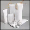 白いプラスチック製の柔らかいチューブボトル5ml 10ml 15ml 20ml 30ml 50ml 100mlの空の化粧品クリームクレンザー容器
