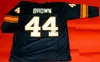 Billiga Custom Jim Brown Custom College Style 3/4 Sleeve Throwback Jersey Stitched Lägg till något namnnummer