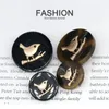 6 stks 18 mm 25 mm Bird Gold Resin kleding Accessoires Coat Bloemknoppen Vintage Decoratieve knop Snuitkleding Snap Jllsyu