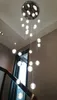 Hanglampen duplex trap lange kroonluchter villa woonkamer verlichting moderne eenvoudige sfeer kristal licht luxe loft appartement