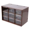 Boîte de rangement de bureau 9layer Dather Document en plastique Solder Cosmetic Armort Storage Organisateur de maquillage Organisateur de maquillage Y8379750