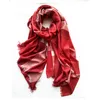 Мода - Весна и осень Большой клетчатый шарф Свободная тонкая шерстяная мода леди должна все сопоставить вино красное коллок
