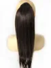 긴 직선 Drawstring 인간의 머리카락 포니 테일 가장 어두운 갈색 원시 인도 버진 자연 헤어 피스 # 2 흑인 여성용 포니 테일 확장 클립 INS