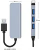 4 puertos USB 3.0 Adaptador de hub de datos Ultra Slim Splitter ligero compatible para MacBook Air / Pro / Mini, IMAC, Surface Pro, MacPro, Laptops, Drives Flash USB, HDD móvil