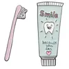 Pins, Brooches 1pcs To Do List Toothbrush Toothpaste Pin Smile Tooth Eat Pizza Burger Lapel Dentist