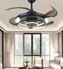 black Nordic bedroom decor led ceiling fan light lamp dining room ceiling fans with lights remote control lamps for living room