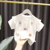 Baby Girls T-shirts Cotton Children Short Sleeve Flower Tops Summer Kids Clothes Girl Shirt For Infant Toddlers 20220302 Q2