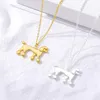 Cute Poodle Pendant Necklace Choker Gold Chain Necklace Women Charm Simple Necklaces Dog Stainless Steel NEW Engagement Jewelry