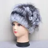 Mode kvinnor päls hatt för vinter naturlig rex kanin keps ryska kvinnliga huvudbonar märke lyx varma mössor 211229