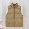 Autunno Inverno Donna Piumino ultra leggero Piumino bianco Cappotto corto Parka Gilet senza maniche da donna 211221