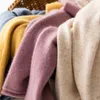 SuyaDream donna Maglioni basic in lana 100% lana Pullover con scollo a V Maglioni solidi Autunno Inverno Camicie con fondo Maglieria 201130
