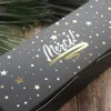 Gift Wrap 24 9 5cm 10pcs Black Gold Elk Merci Design Paper Box Cookie Chocolate Soap Candle Christmas Party DIY Gifts Packing245x