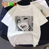 Femmes Anime japonais Ahegao Harajuk imprimer T-shirts hauts 2020 été mode à manches courtes T-shirt fille, livraison directe G220228