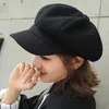 luxury- Auutmn Winter Hats for Women Solid Plain Octagonal Newsboy Cap Men Ladies Casual Wool Hat Winter Beret Women Painter Cap