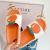 Zomer strand dia mannen casual slippers cartoon fruit dikke zolen sandalen meisjes badkamer schoenen flip flops zapatillas 211229