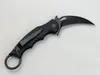 Klasyczny Karambit składane ostrza pazur nóż 440C czarne ostrze aluminiowa rękojeść Outdoor Camping taktyczne składane noże