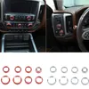 Aluminium Alloy Car Center Control Switch Knob Trim Ring For Chevrolet Silverado 2014-2018 Auto Interior Accessories205O
