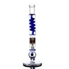 12.2 tums hookahs Big Glass Water Bongs Freezable Coil Smoking Rör Recycler Oil Rigs Ice Dab Bong med 14mm led