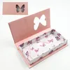 Butterfly Printed False Eyelash Packaging Case Empty Glitter False Eyelash Magnetic Mink Eyelashes Packaging Box with Tray HHA3421