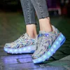 Zapatillas de deporte con ruedas luminosas para niños y niñas