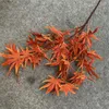 Fałszywy długi łodyga klonowa liść (4 łodygi/kawałek) 33.47 "Symulacja długości jesienne klony na domowe wesele dekoracyjne sztuczne rośliny