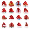 2022 Noël Chapeau Doux En Peluche Père Noël Rouge Accessoires Décorations Fête De Vacances Cadeau Nouvel An Dessins Animés Non-tissé Tissu Adulte Enfant Enfant