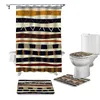 Tribal Retro Ethnic Shower Curtain Set Nonslip Mattor Toalettlock lock och badmatta vattentäta badrumsgardiner1105917