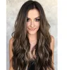 2021 Hot-Selling New Wig Gradvis missfärgning, långt lockigt hår, stora vågor, europeiska och amerikanska peruker, Spot Rose Net