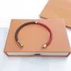 Europe America Fashion Style Men Lady Women Double Color Round Print Flower Design Graved Letter Metal Hardware Leather Armband3772505