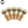 MOQ 100 pcs OEM Customize LOGO Men Beard Shaving Cream Brush Wood Handle & Natural Boar Bristle Facial Shampoo Brushes for Grooming