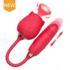 massaggiatore sessuale massaggiatoreNXY vibratori per masturbazione femminile 2 in 1 rosa adulto amore uovo stelo fiore spingente stimolatore del clitoride giocattolo Su