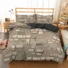 Homeky 3D Geometric Devet Cover Sets Home Cama Set Luxo Colorido Colorido Quilt Coberturas Cobble Pattern Cama Linens LJ201127