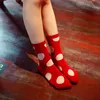 Çorap Hosiery Peonfly 2021 Mutlu Kadınlar Klasik Renkli Nokta Baskılı Calcetines Pamuk Komik Casual Harajuku Mujer