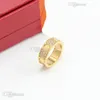 Avec boîte créateur de mode éternité vis bande anneaux diamant amour bijoux anneaux Couple gj2759266