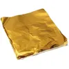 Gåva wrap 100pcs fyrkantig godis godis choklad lolly papper aluminium folie wrappers guld