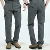 Pantalones de verano para hombre, pantalones largos transpirables para exteriores, ligeros, impermeables, de secado rápido, pantalones de carga, pantalones tácticos militares delgados para hombre 201126