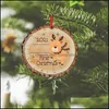 Christmas Decorations Festive & Party Supplies Home Garden Cute Tree Acrylic Pendant 2021 Decoration Wedding Tags Baby Shower Christening Fa