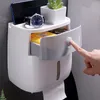 Multipurpose toalettpapperhållare står för badrumstillbehör Vattentät förvaringslåda Placering Telefon saker Toalettpapper Dispenser LJ201204
