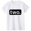 2-й день рождения рубашка мальчик 2-летний малыш дети наряд второй две футболки вечеринка повседневная одежда братья футболки носить G1224