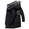 -40 Celsius Deep Winter 80% weißer Entenjacke Männer echtes Pelzkragen verdicken Outwear wasserdichte Long -Down -Mantel -Männer Overmantel 201128