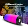 TG157 Portable Speaker Bluetooth-compatible Loudspeaker Column FM Radio Bass Stereo Waterproof With LED Lights Audio Microphone