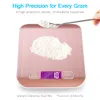 Electronic Kitchen Scales Digital Food Scale Stainless Steel Weighing Scale usb LCD High Precision Measuring Tools 10kg 5kg 0.1g 201116