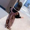 秋と冬の女の子のウールの服ズボン暖かいスーツの女の子の赤ちゃんのニットセータートップ+パンツ2ピースセット220117