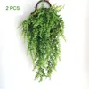 Artificial Plants Vines Ferns Persian Rattan Fake Hanging Plant Faux Boston Fern Wedding Garland Wall Decor JK2101XB