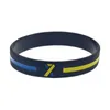 100PCS Line with Cancer Ribbon Silicone Bracelet Adult Size Ink Filled Logo Flexible And Strong