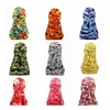 Miltary Camouflage Silky Durag Hot New Colorful Premium 360 Waves Long Tail Silky Durags Hiphop Caps per uomo e donna Alta qualità 86Rol