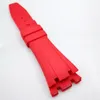 27mm Red Color Rubber Watch Band 18mm Folding Clasp Lug Size AP Strap for Royal Oak 39mm 41mm Watch 15400 15390