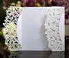 Rustik Düğün Davetiyeleri Kelebekler Oymak Zarif Festivali Davet Kartları Şerit Beyaz Retro Kraft Kağıt Boho Kartları Al8256