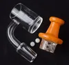 Smoking Quartz Banger Nail With Glass Carb Cap Terp Pearls 4mm Bottom 25mmOD For Dab Oil Rigs Water Bongs